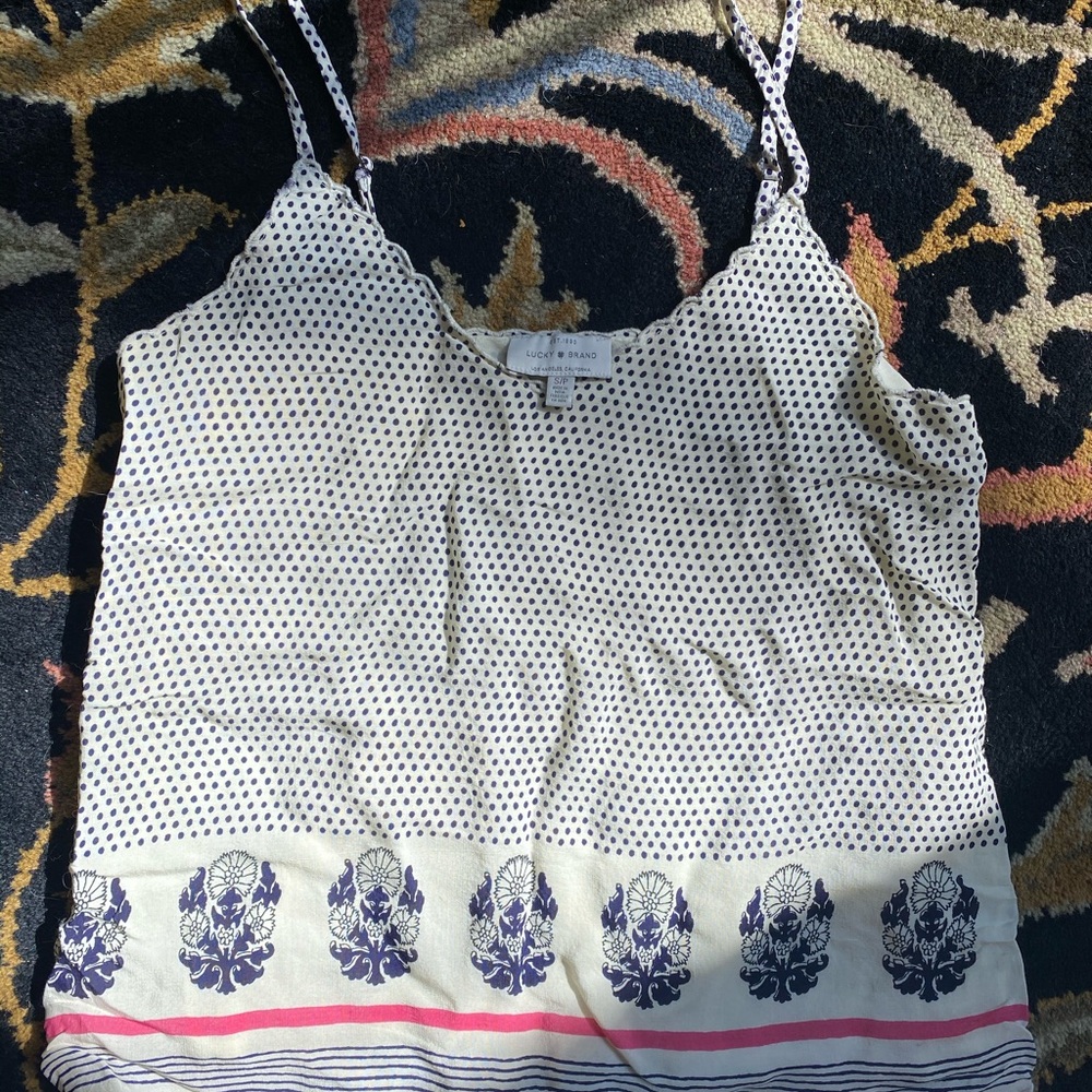 Lucky Brand | Ivory Polka Dot Tank